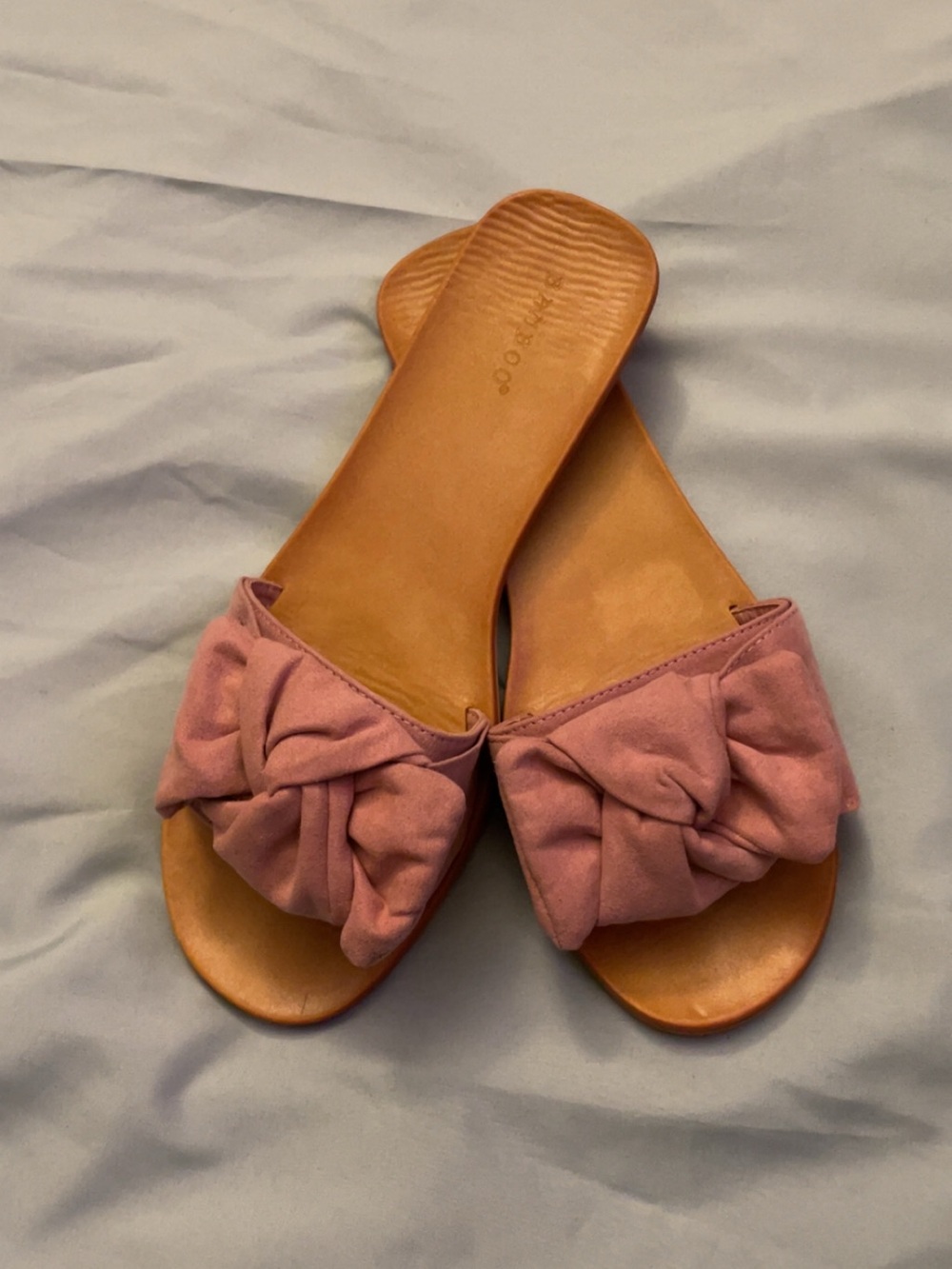 BAMBOO Dusty Pink Knotted Slide Sandals